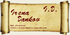Irena Dankov vizit kartica